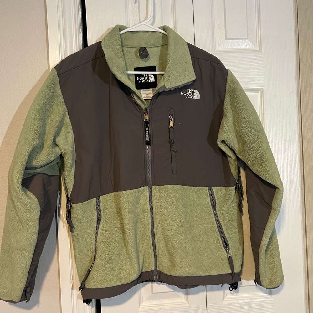 Green north face jacket